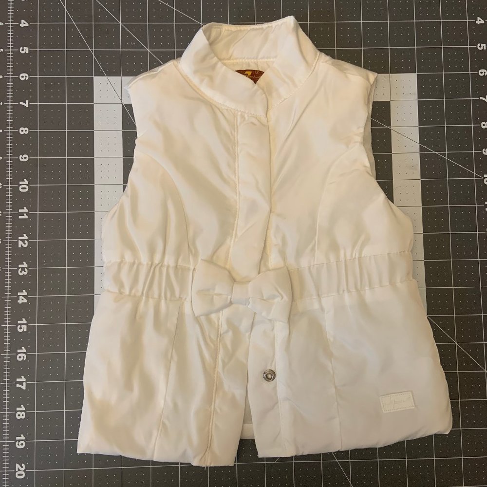 White Puffy Vest & for all mankind